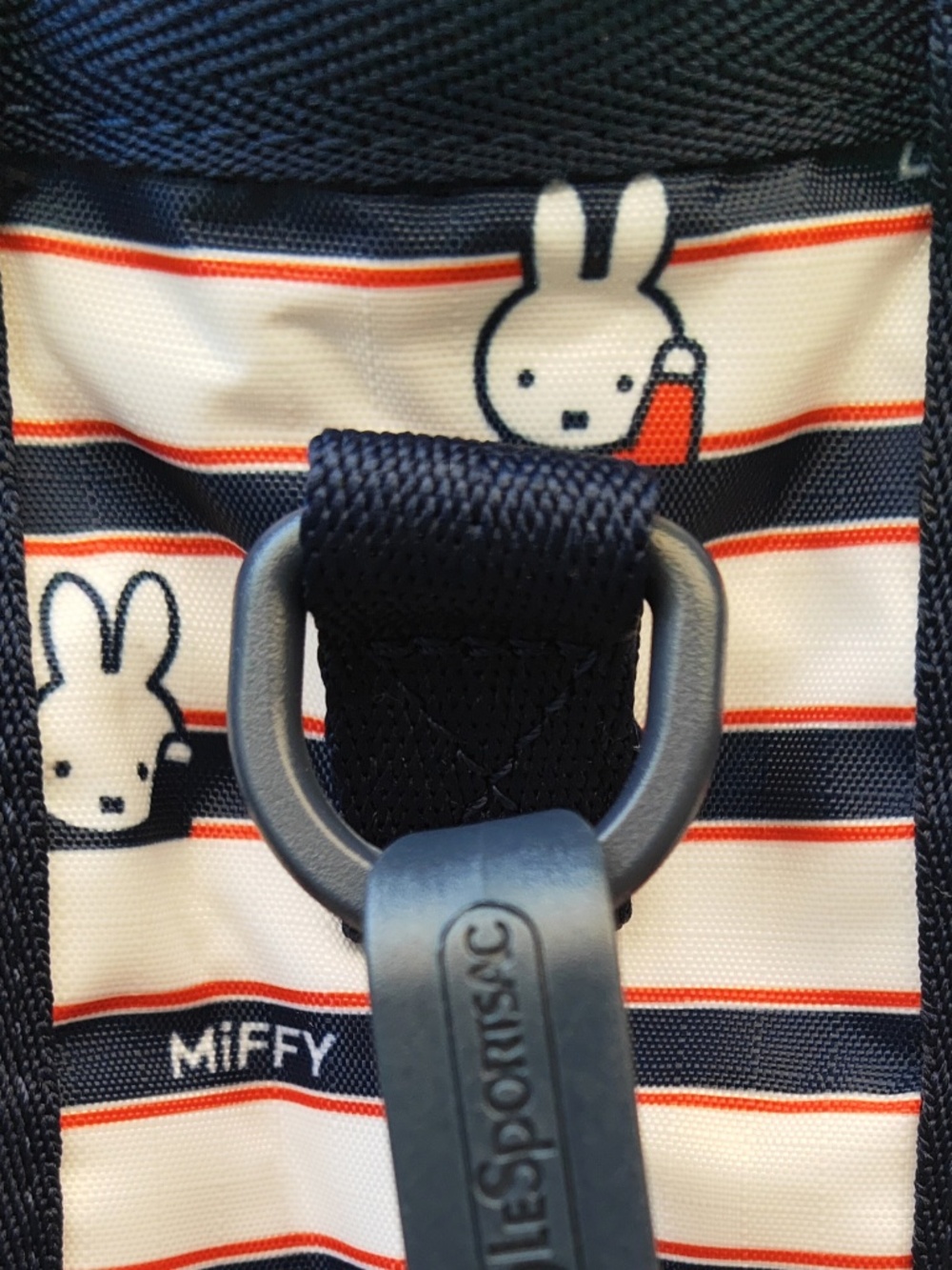 LeSportsac Navy Red White Miffy Stripe Tote-NWT - Picture 5 of 7